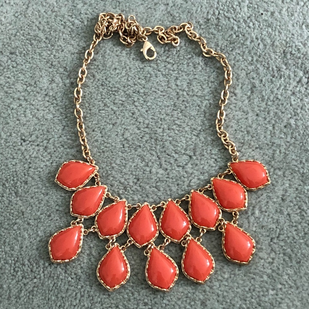Francesca's Collections Orange Statement Necklace